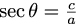 正割（secant） secθ的公式