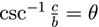 反余割（arccosecant） arccscθ的公式