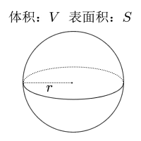 球体的体积和表面积